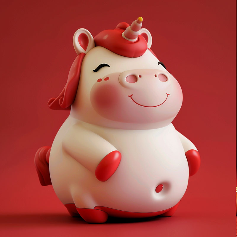 【十二生肖】慢回彈胖小馬解壓玩具創(chuàng)意彩色獨(dú)角獸可定制捏捏樂