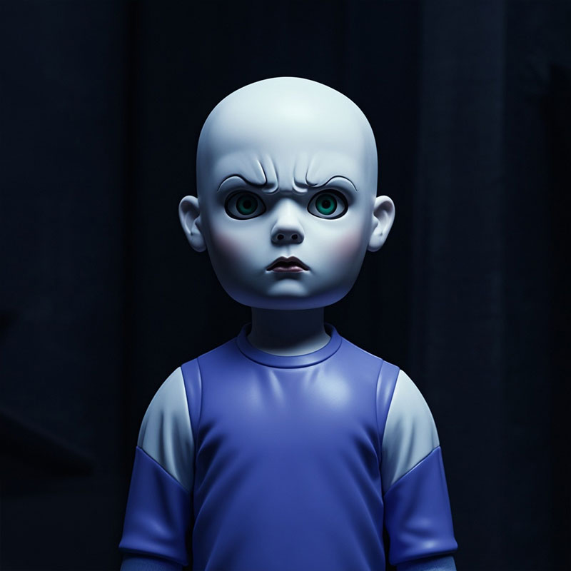 萬(wàn)圣節(jié)小鬼塑膠玩具暗黑風(fēng)PVC塑膠玩具氛圍感節(jié)日裝飾桌面擺件